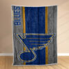 Plaid Équipe de hockey St. Louis Blues NHL sur bois Couverture Polaire Plaid Canapé