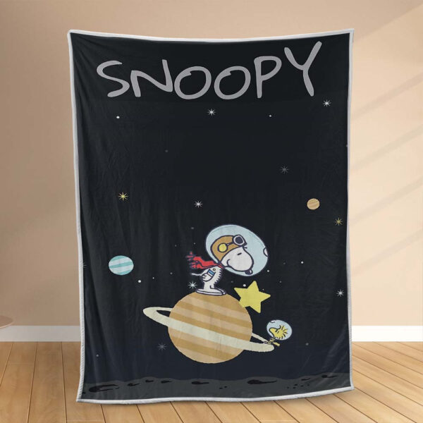 Plaid Snoopy dans la galaxie Couverture Polaire Plaid Canapé