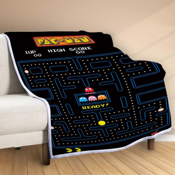 Plaid Jeu Pacman 1001 Couverture Polaire Plaid Canapé – Image 2