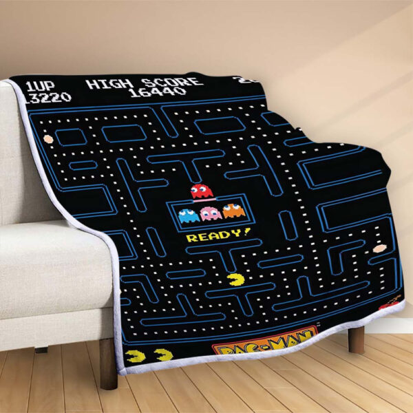Plaid Jeu Pacman 1002 Couverture Polaire Plaid Canapé – Image 2
