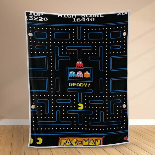Plaid Jeu Pacman 1002 Couverture Polaire Plaid Canapé