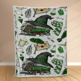 Plaid Serpentard Harry Potter 3 Couverture Polaire Plaid Canapé