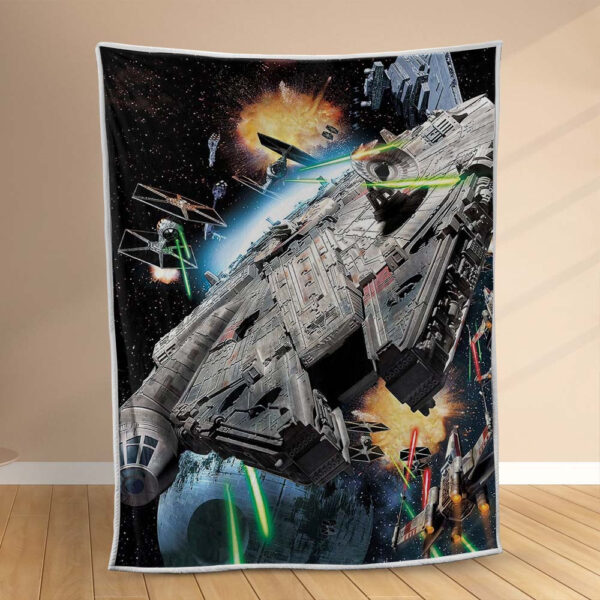 Plaid Faucon Millenium Star Wars Couverture Polaire Plaid Canapé