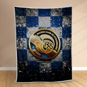 Plaid RC Strasbourg Alsace 5 Couverture Polaire Plaid Canapé