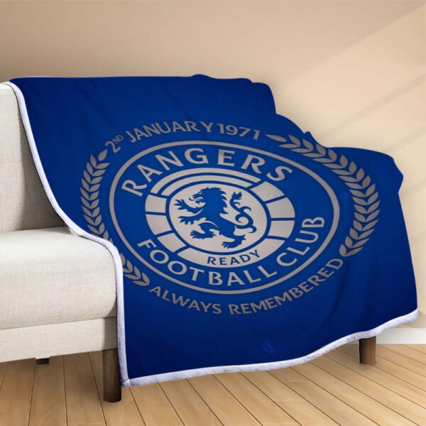 Plaid Rangers Football Club 4 Couverture Polaire Plaid Canapé – Image 2