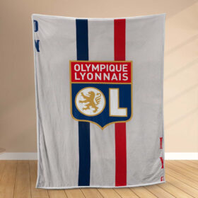 Plaid OL Olympique Lyonnais FC 2 Couverture Polaire Plaid Canapé