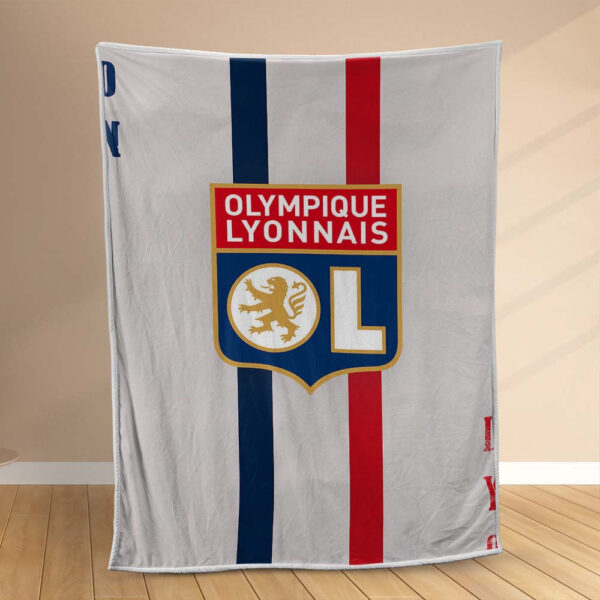 Plaid OL Olympique Lyonnais FC 2 Couverture Polaire Plaid Canapé