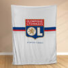 Plaid OL Olympique Lyonnais FC 3 Couverture Polaire Plaid Canapé