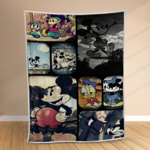 Plaid Mickey Mouse et tous les personnages 3 Couverture Polaire Plaid Canapé