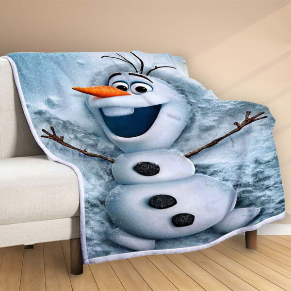 Plaid Olaf Disney La Reine des neiges 1004 Couverture Polaire Plaid Canapé – Image 2