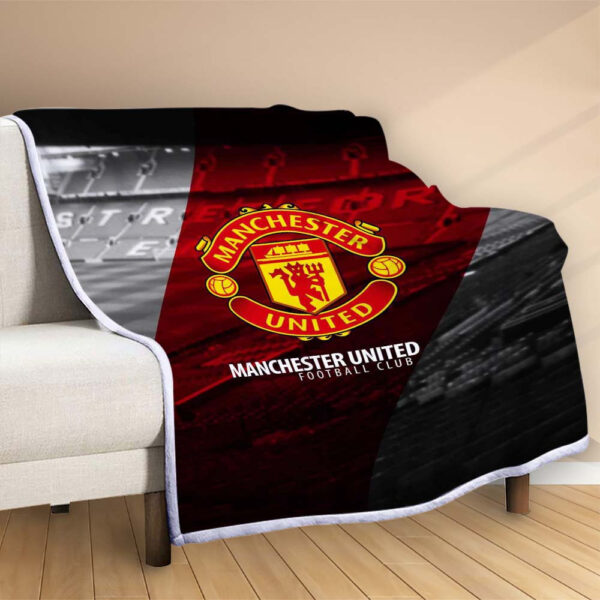 Plaid Manchester United MU FC 8 Couverture Polaire Plaid Canapé – Image 2