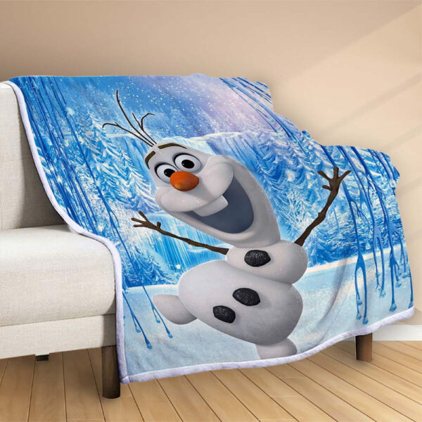 Plaid Olaf Disney La Reine des neiges 1001 Couverture Polaire Plaid Canapé – Image 2