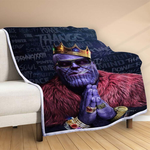 Plaid Thanos Marvel Couverture Polaire Plaid Canapé – Image 2
