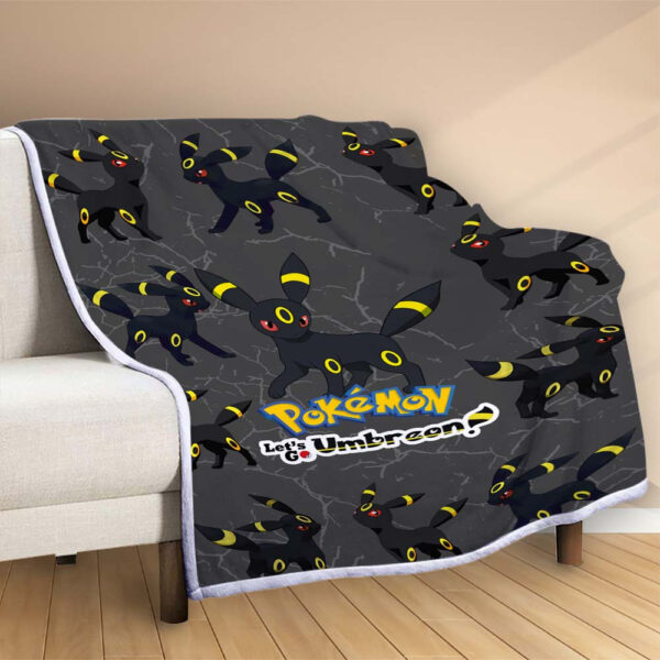 Plaid Pokémon Umbreon Couverture Polaire Plaid Canapé – Image 2