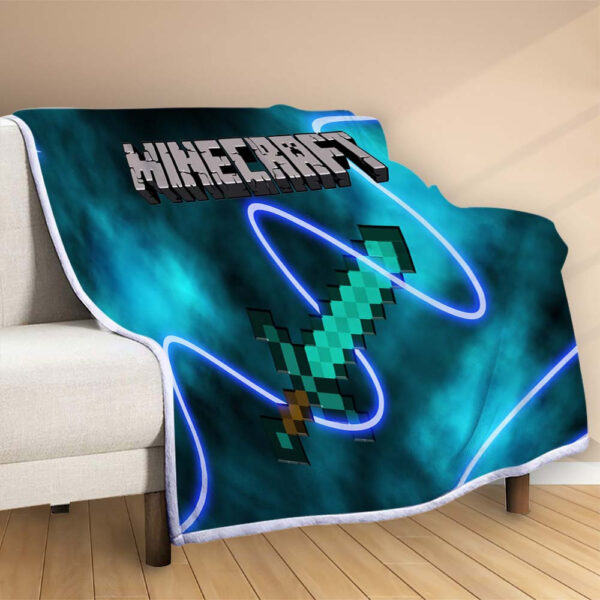 Plaid Épée Minecraft MC 01 Couverture Polaire Plaid Canapé – Image 2