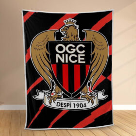Plaid OGC Nice FC 8 Couverture Polaire Plaid Canapé
