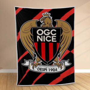Plaid OGC Nice FC 8 Couverture Polaire Plaid Canapé