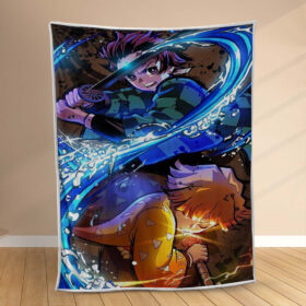 Plaid Zenitsu Tanjiro Demon Slayer Couverture Polaire Plaid Canapé