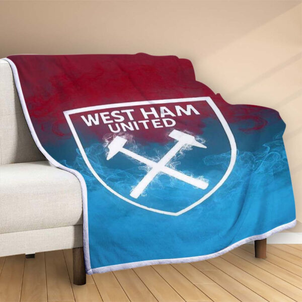 Plaid West Ham United Football Club 16 Couverture Polaire Plaid Canapé – Image 2