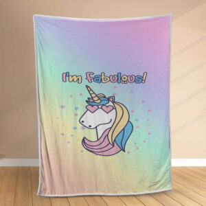 Plaid Licorne arc-en-ciel fabuleux UC04 Couverture Polaire Plaid Canapé