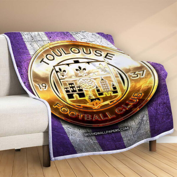 Plaid Toulouse FC 4 Couverture Polaire Plaid Canapé – Image 2