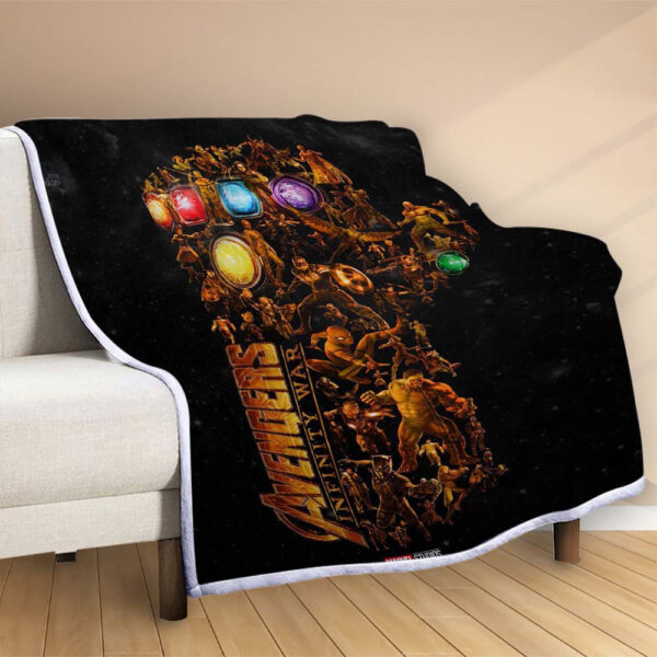 Plaid Le Gantelet de l'Infini Avengers Couverture Polaire Plaid Canapé – Image 2