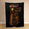 Plaid Le Gantelet de l'Infini Avengers Couverture Polaire Plaid Canapé