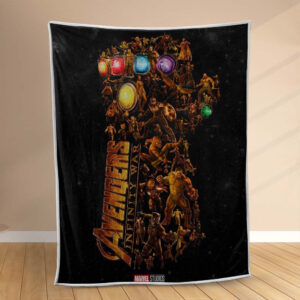 Plaid Le Gantelet de l'Infini Avengers Couverture Polaire Plaid Canapé