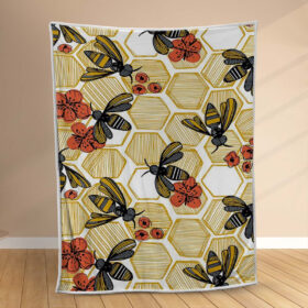 Plaid Ruche jaune Couverture Polaire Plaid Canapé