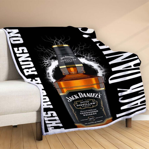 Plaid This House Runs On Jack Daniels Couverture Polaire Plaid Canapé – Image 2