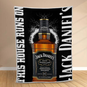 Plaid This House Runs On Jack Daniels Couverture Polaire Plaid Canapé