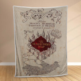 Plaid La carte du Maruader Harry Potter Couverture Polaire Plaid Canapé