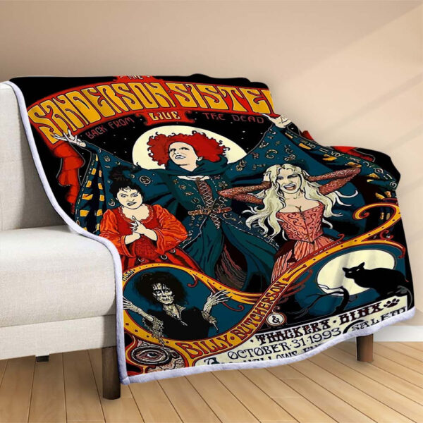 Plaid Hocus Pocus des sœurs Sanderson Couverture Polaire Plaid Canapé – Image 2