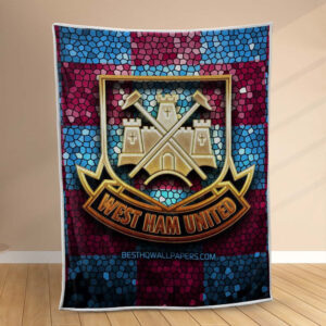 Plaid West Ham United Football Club 12 Couverture Polaire Plaid Canapé