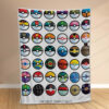 Plaid Les boules Pokemon du grand tableau Couverture Polaire Plaid Canapé