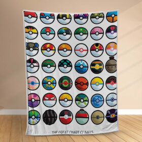 Plaid Les boules Pokemon du grand tableau Couverture Polaire Plaid Canapé