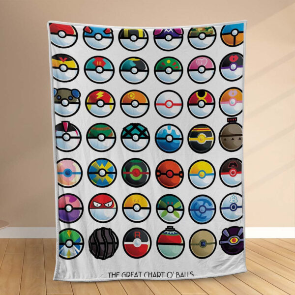 Plaid Les boules Pokemon du grand tableau Couverture Polaire Plaid Canapé