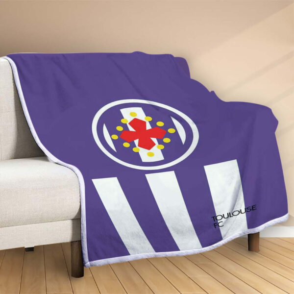 Plaid Toulouse FC 6 Couverture Polaire Plaid Canapé – Image 2