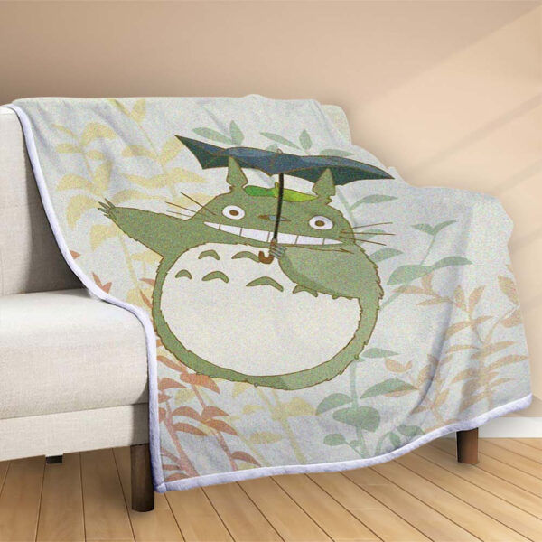 Plaid Totoro dans le jardin Couverture Polaire Plaid Canapé – Image 2