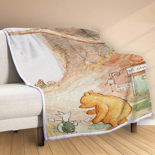 Plaid Winnie l'ourson Couverture Polaire Plaid Canapé – Image 2