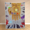 Plaid Thanos Gants Avengers Marvel Infinity War Couverture Polaire Plaid Canapé