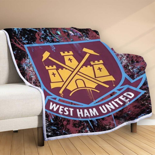 Plaid West Ham United Football Club 13 Couverture Polaire Plaid Canapé – Image 2