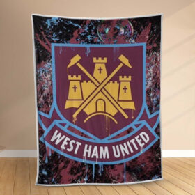 Plaid West Ham United Football Club 13 Couverture Polaire Plaid Canapé