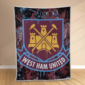 Plaid West Ham United Football Club 13 Couverture Polaire Plaid Canapé