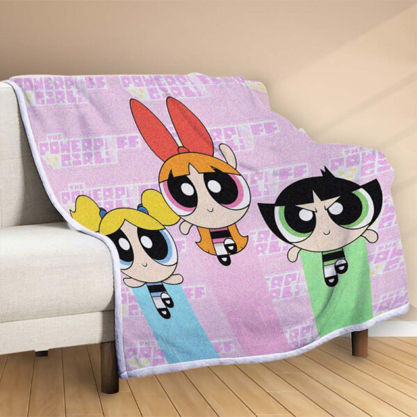 Plaid Les Powerpuff Girls Couverture Polaire Plaid Canapé – Image 2
