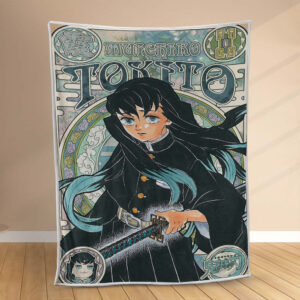 Plaid Tokito Demon Slayer Kimetsu no Yaiba Couverture Polaire Plaid Canapé
