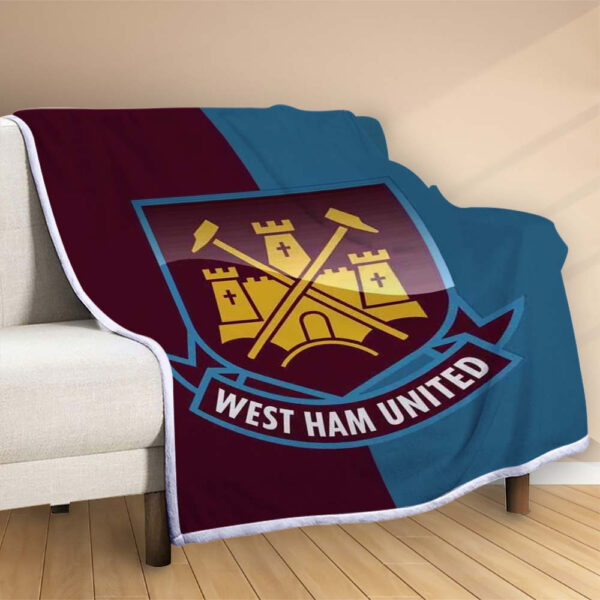 Plaid West Ham United Football Club 15 Couverture Polaire Plaid Canapé – Image 2