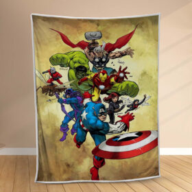 Plaid L’art des Avengers Couverture Polaire Plaid Canapé