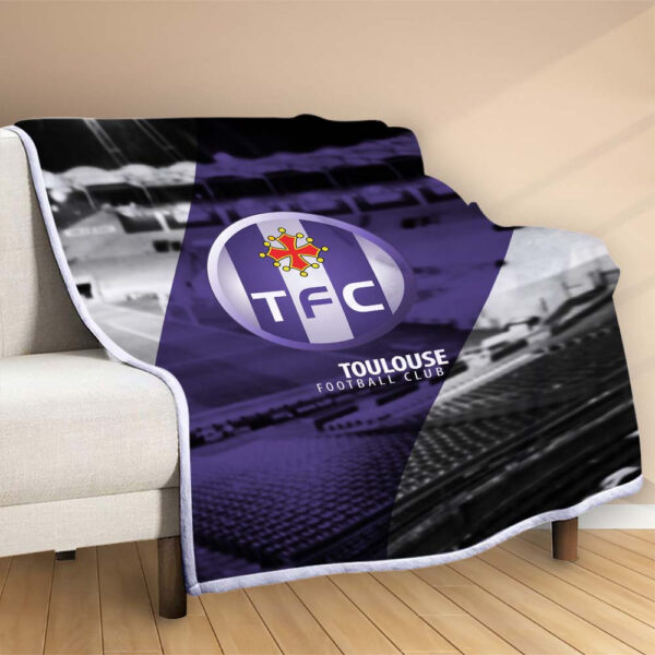 Plaid Toulouse FC 2 Couverture Polaire Plaid Canapé – Image 2