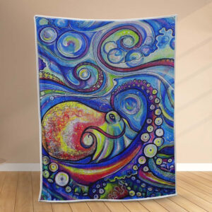 Plaid Tourbillonnant Octopus Surf Art Sea Life Couverture Polaire Plaid Canapé